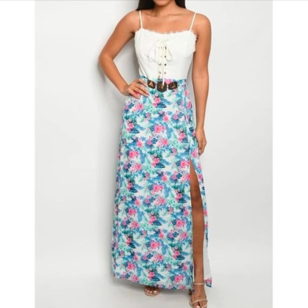 Corset Bodice Floral Maxi  *ALL ITEMS ARE NEW, FROM MY CLOSED BOUTIQUE* #8607